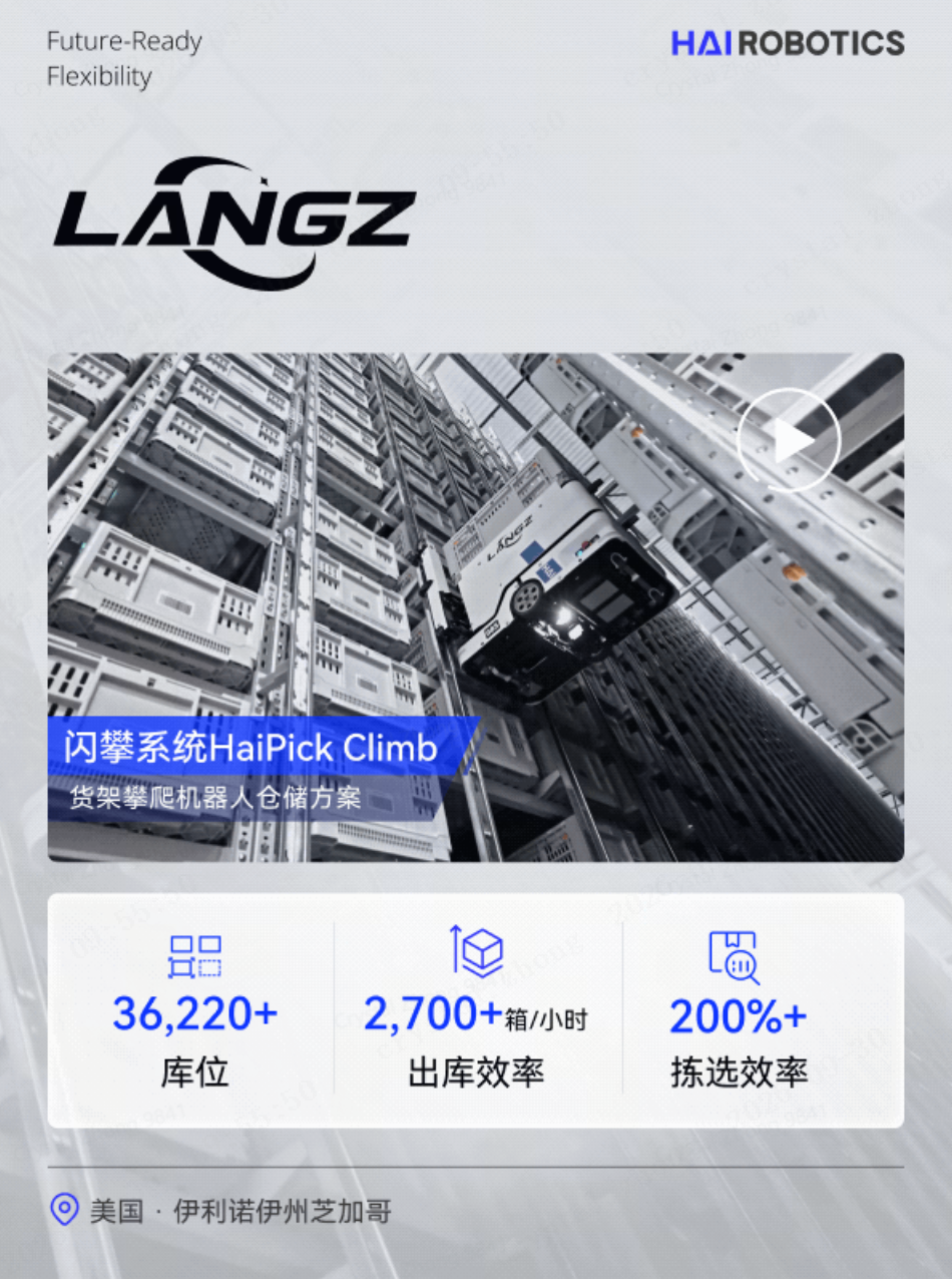 义乌小商品出海，朗智携手海柔创新于芝加哥落地高密度智能小件仓